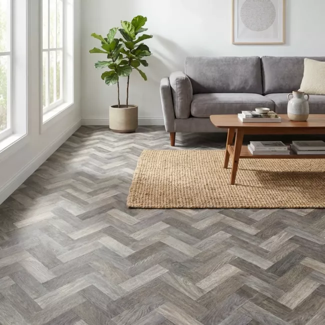 Spectrum Rufford Small Herringbone Sheet Vinyl Flooring