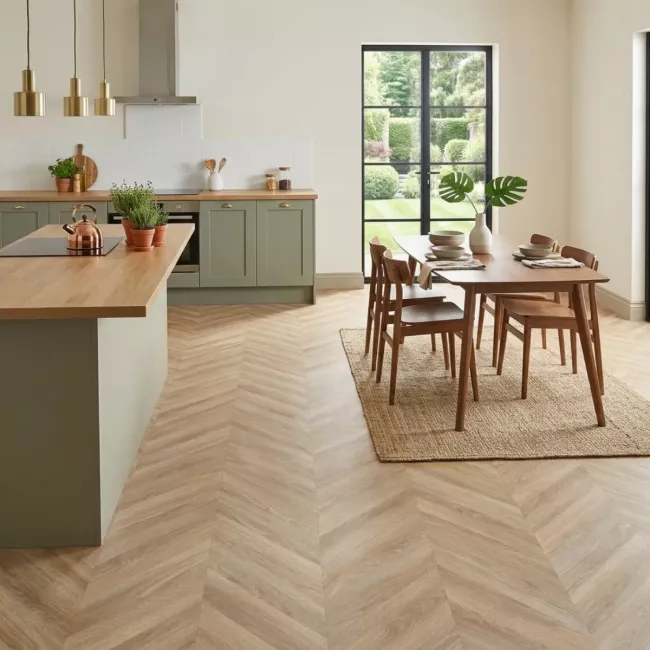 Spectrum Tilsworth Oak Parquet Sheet Vinyl Flooring