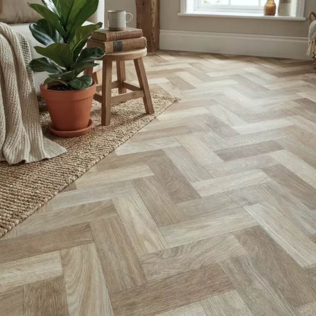 Spectrum Warfield Small Herringbone Sheet Vinyl Flooring
