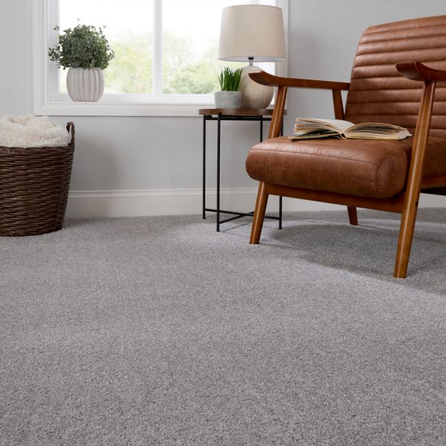 Splendour Silver Deep Pile Saxony Carpet