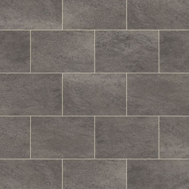 12" X 18" Contemporary Grey Vinyl Floor Tiles For Bathrooms Karndean Knight Tile Cumbrian Stone St14