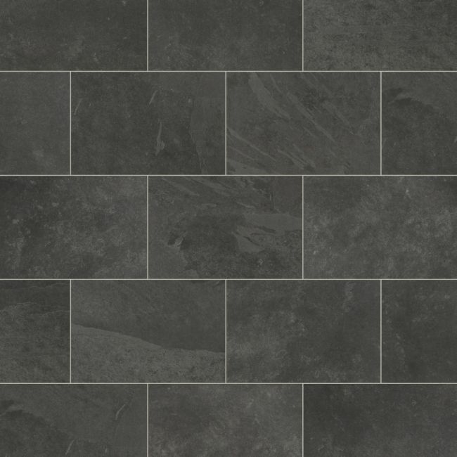 Stick Down Bathroom Floor Tiles In Charcoal Grey Slate Design Black Riven Slate St15