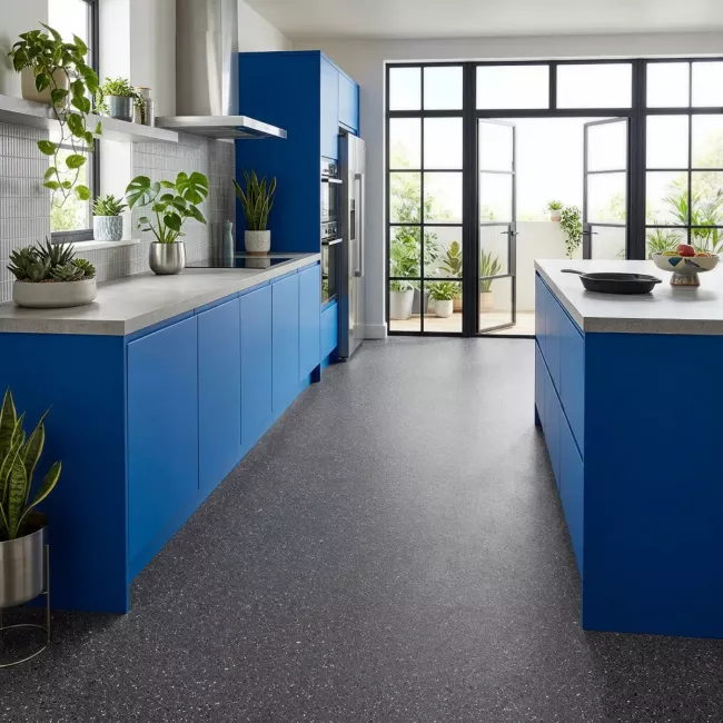 Terrazzo Basalt Sheet Vinyl Flooring