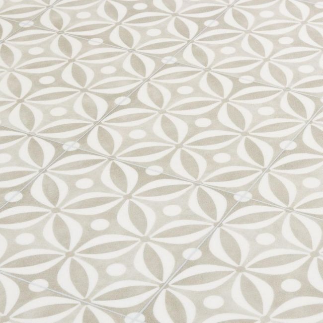 Beige And Neutral Toned Cement Tile Effect Vinyl Flooring Sheet Lino For Bathroom And Kitchen Floors Topaz Natural