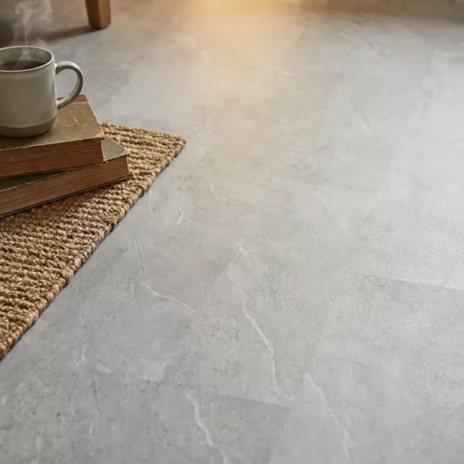 universal rigid click crystal slate spc luxury vinyl click flooring for bedrooms, kitchens and hallways