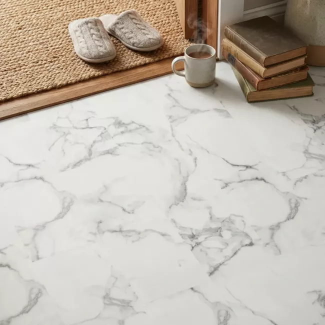 Universal Rigid Click Vinyl Flooring Glacier Marble