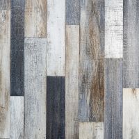 Metallic Wood Effect Cushioned Vinyl Flooring Sheet Bronzed Oak