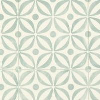 Cement Tile Design Cushioned Vinyl Flooring Sheet Agate Green