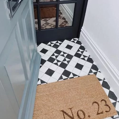 ERA Brunel Victorian Geometric Vinyl Flooring entranceway