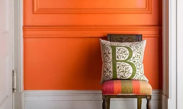 Orange paint accent well
