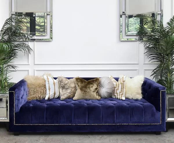 deep jewels tones sofa