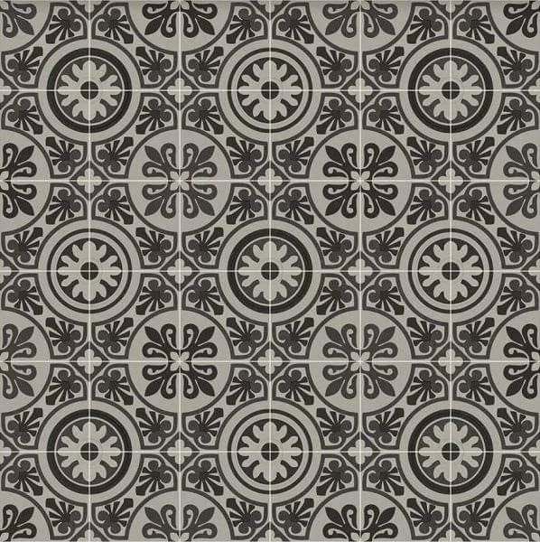 Monochrome black and white floor design