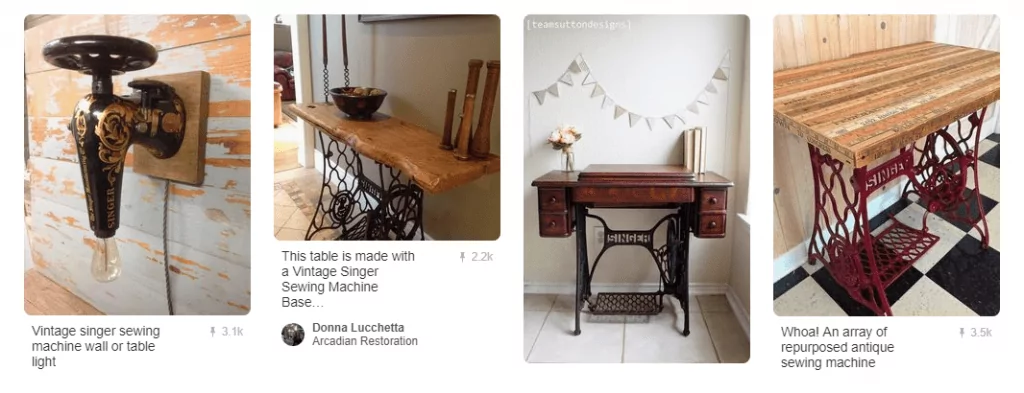 Pinterest image examples of Singer Sewing machine parts