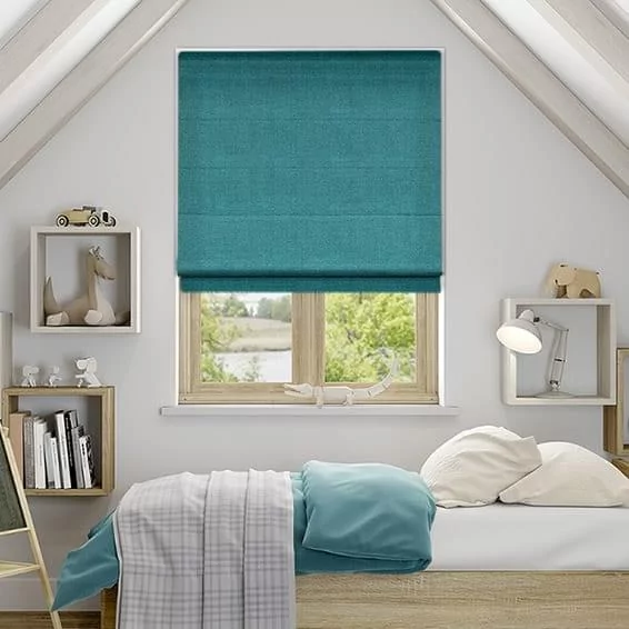 Teal Roman Blinds from Blinds2go
