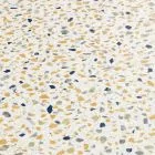 Terrazzo Blue Orange Yellow Vinyl Flooring Sheet - Blue Granite 583