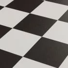Black And White Checkerboard Cushioned Vinyl Flooring Sheet Lino For Kitchens And Bathrooms