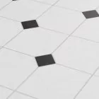 Black And White Keystone Style Cushioned Vinyl For Kitchen Areas And Halways Scapa 597
