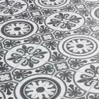 Black And White Moroccan Patterned Cushioned Vinyl Flooring Sheet Lino Tangier 03