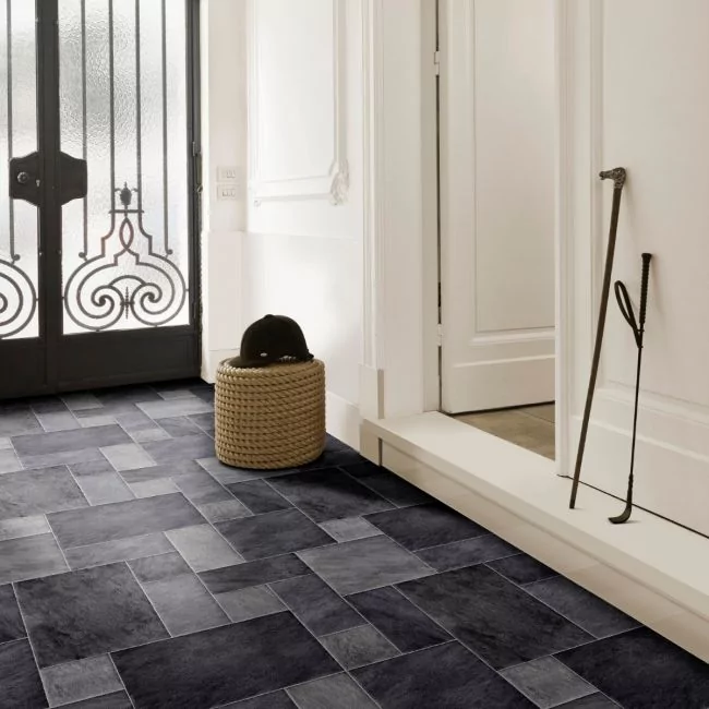 Tudor Mansions Barsham Stone Felt Backed Vinyl Flooring