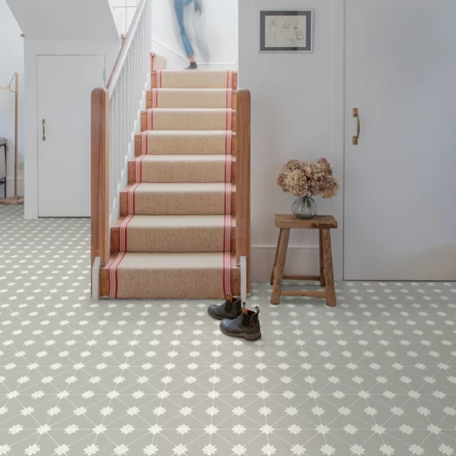 Cottage Garden Lavender Patterned Vinyl Flooring