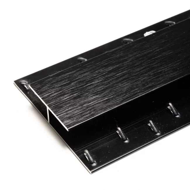 Premier Brushed Black Double Door Threshold