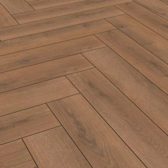 New Forest Vintage Oak Laminate Herringbone Flooring