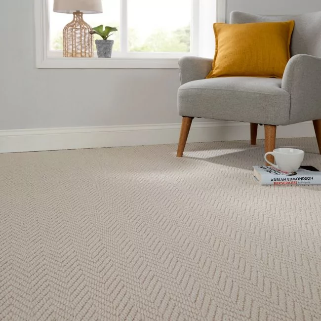 Resilience Cream Herringbone Loop Carpet