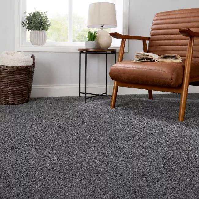 Splendour Lead Deep Pile Saxony Carpet