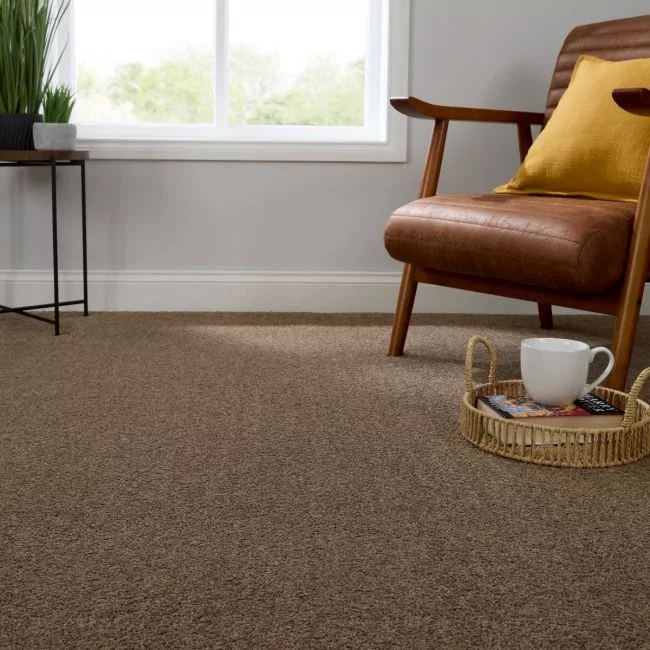Splendour Mocha Deep Pile Saxony Carpet