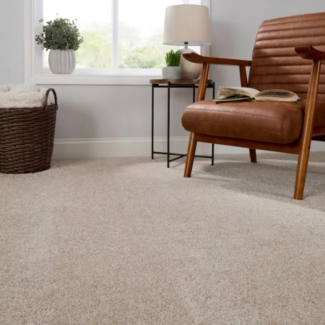 Splendour Sand Deep Pile Saxony Carpet