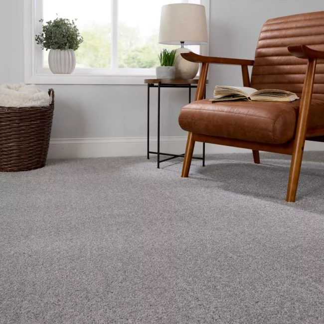 Splendour Silver Deep Pile Saxony Carpet