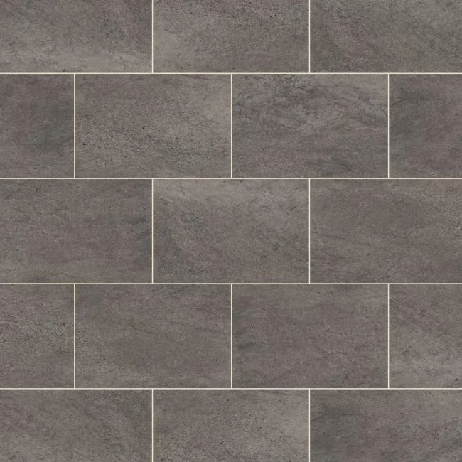 12" X 18" Contemporary Grey Vinyl Floor Tiles For Bathrooms Karndean Knight Tile Cumbrian Stone St14