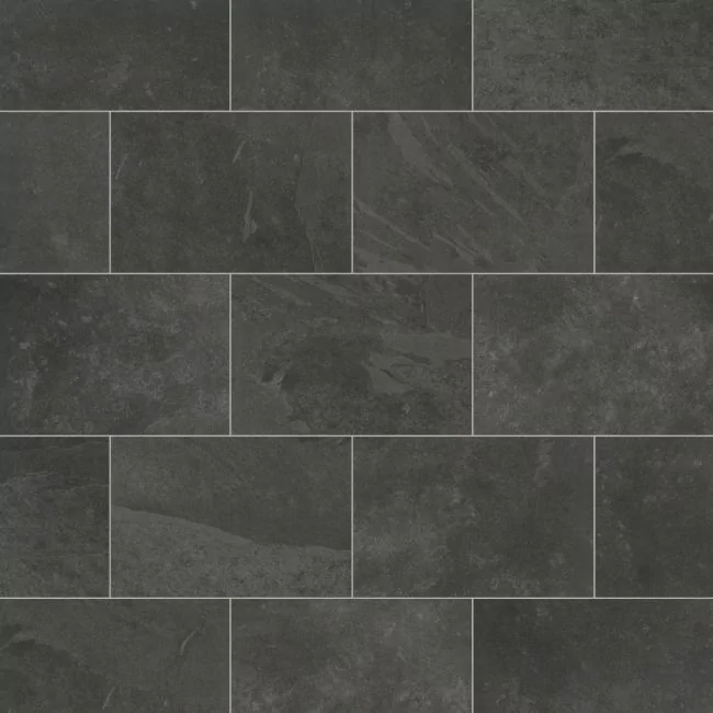 Stick Down Bathroom Floor Tiles In Charcoal Grey Slate Design Black Riven Slate St15