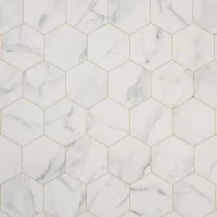 Carrara Bianca Esagono Sheet Vinyl Flooring