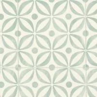 Cement Tile Design Cushioned Vinyl Flooring Sheet Agate Green