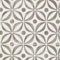 Cement Tile Design Cushioned Vinyl Flooring Sheet Pearl Grey