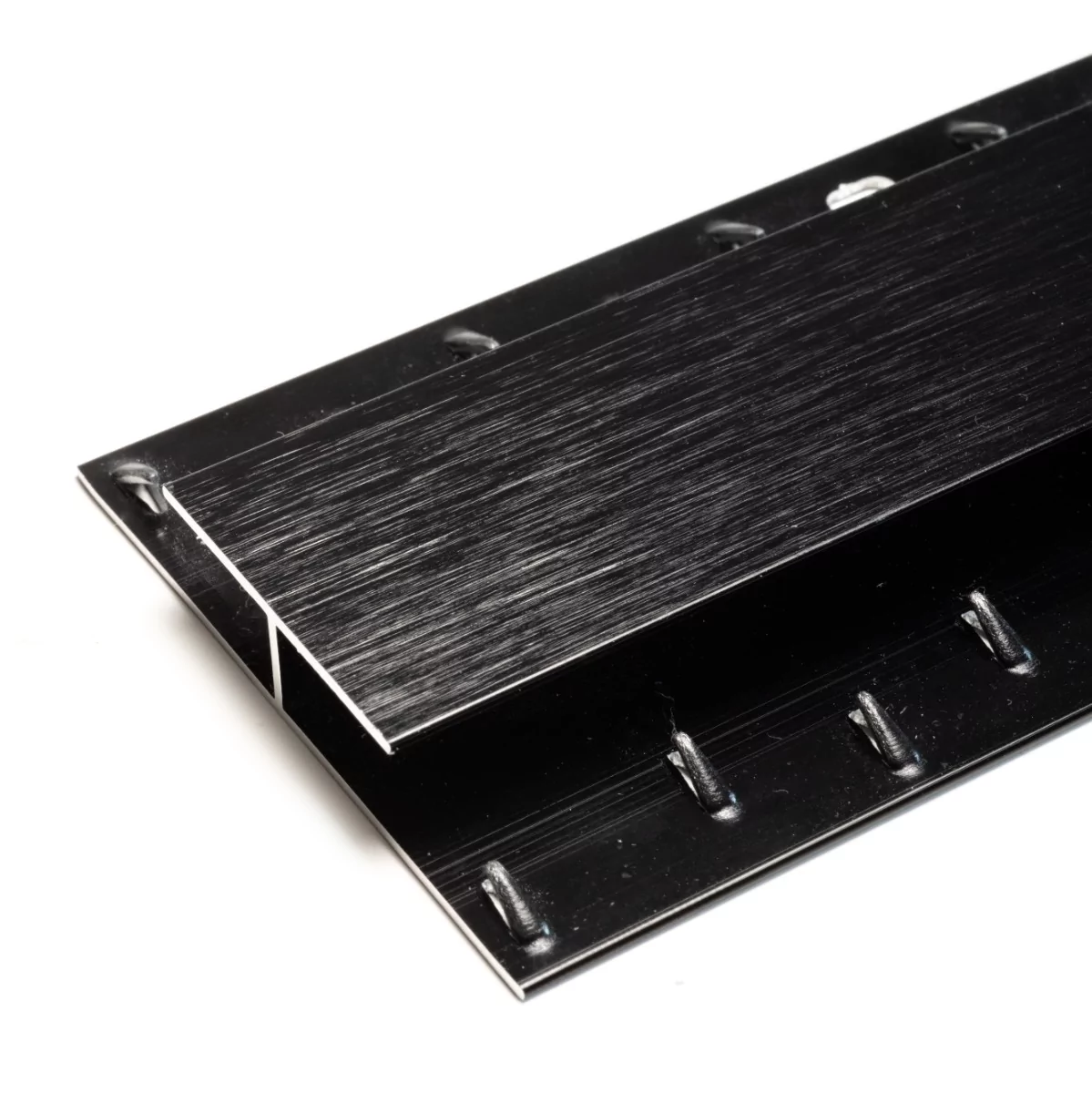 Premier Brushed Black Double Door Threshold