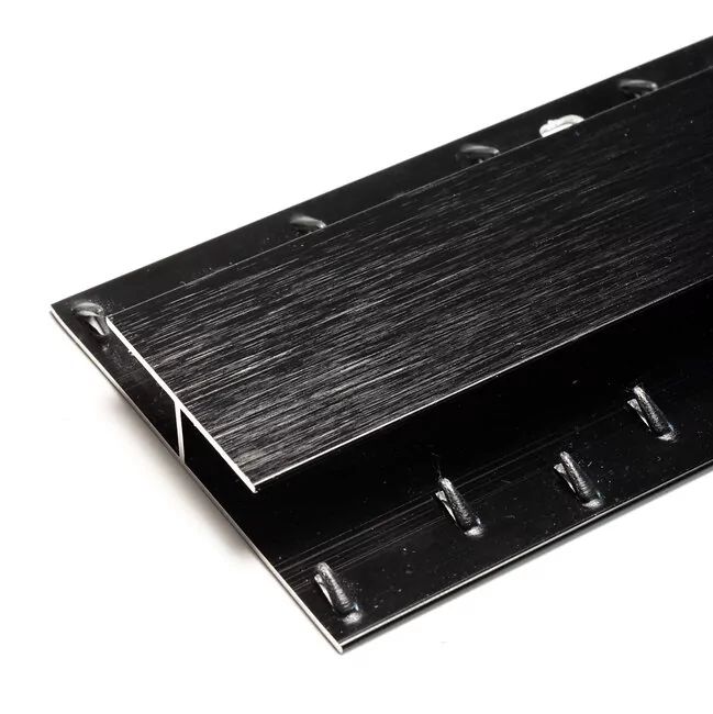 Premier Brushed Black Double Door Threshold