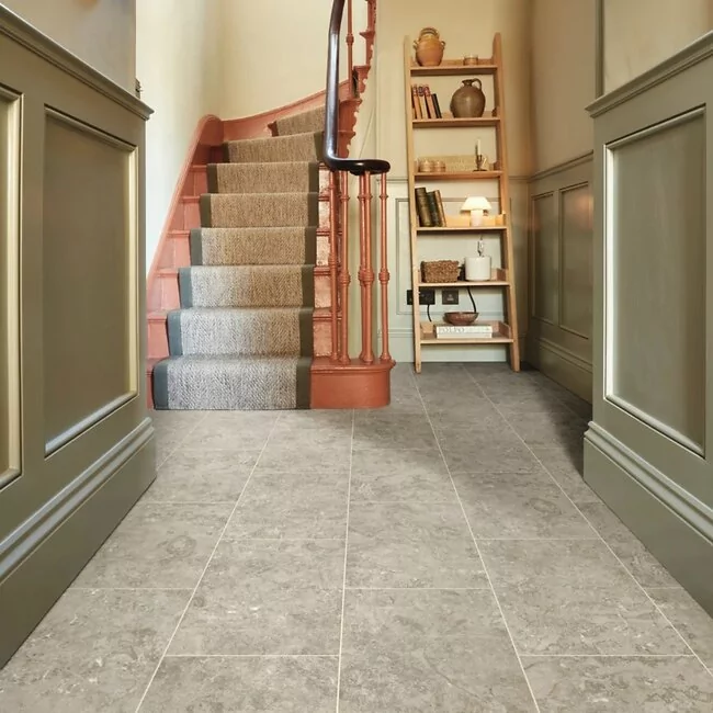 Karndean Knight Tile Lunar Limestone ST32 LVT
