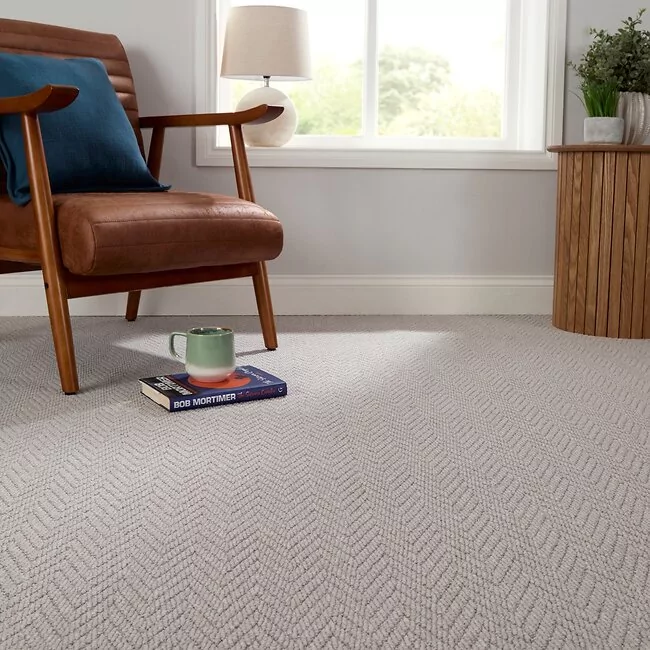 Resilience Chalk Herringbone Carpet