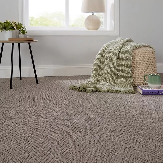 Resilience Coffee Herringbone Carpet