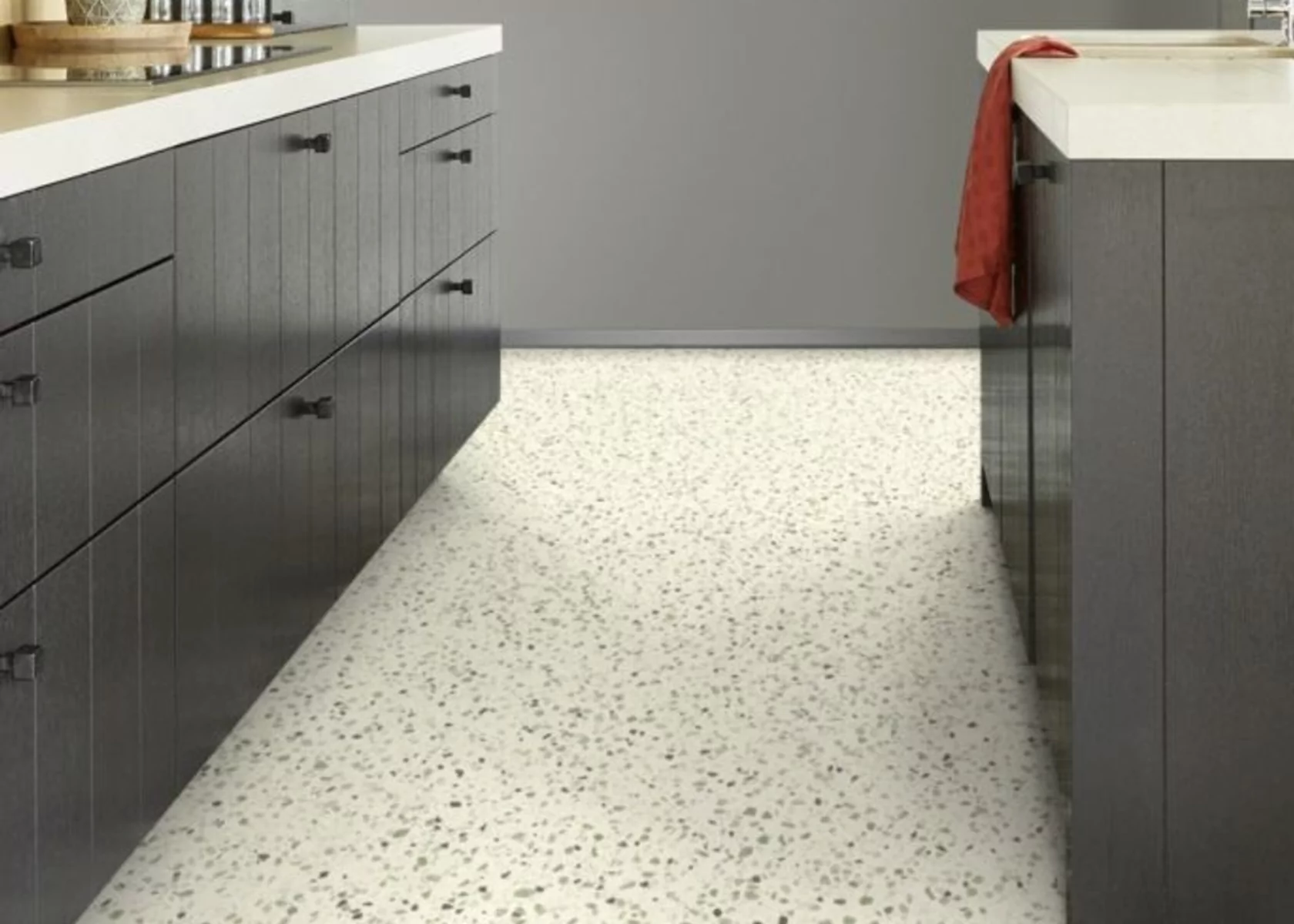 Emerald Terrazzo Cushioned Vinyl Flooring