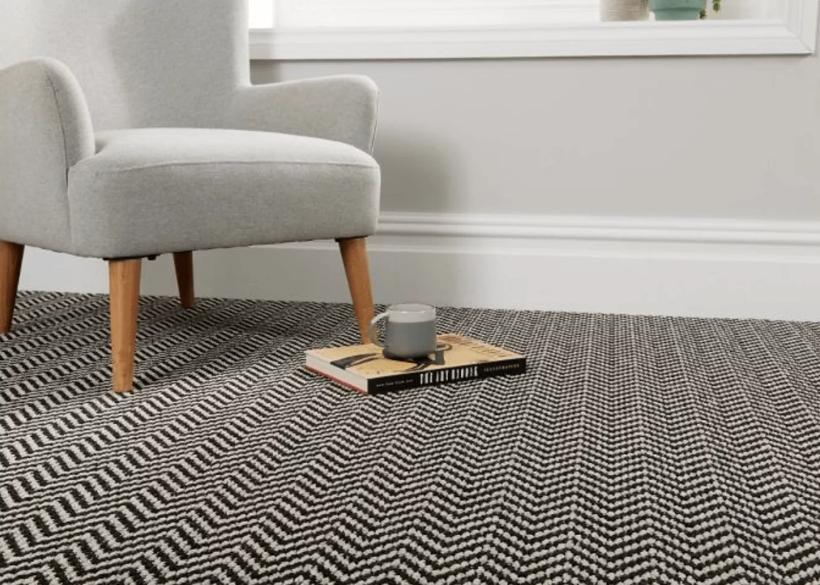 Pattern Play Black & White ZigZag Loop Pile Carpet