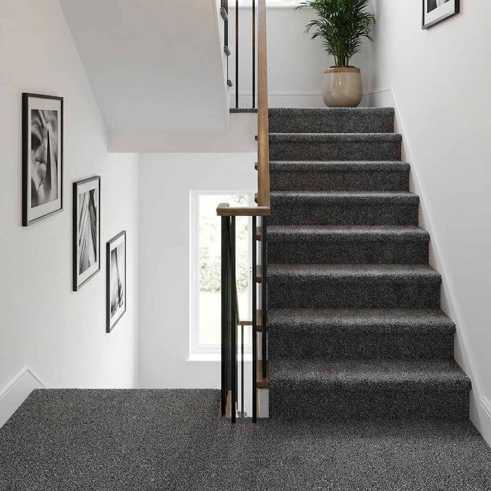 Dominanace Raven Carpet on stairs