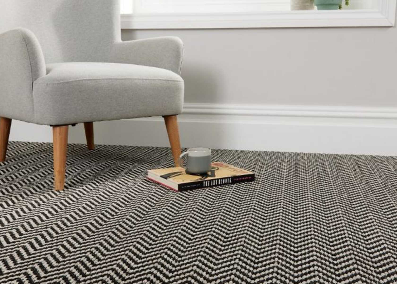 Pattern Play Black & White ZigZag Loop Pile Carpet